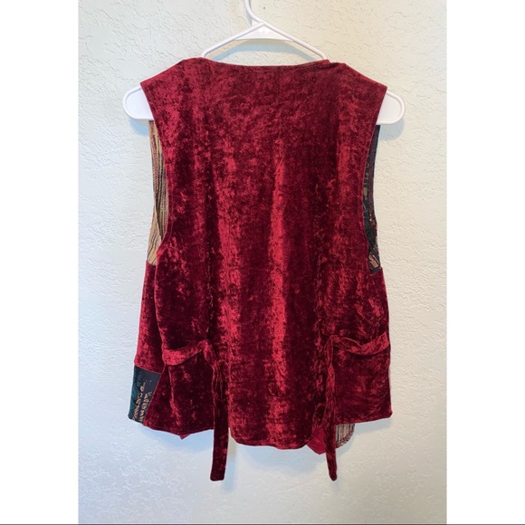 Vintage Velvet Art Deco Vest One Size - Picture 3 of 3
